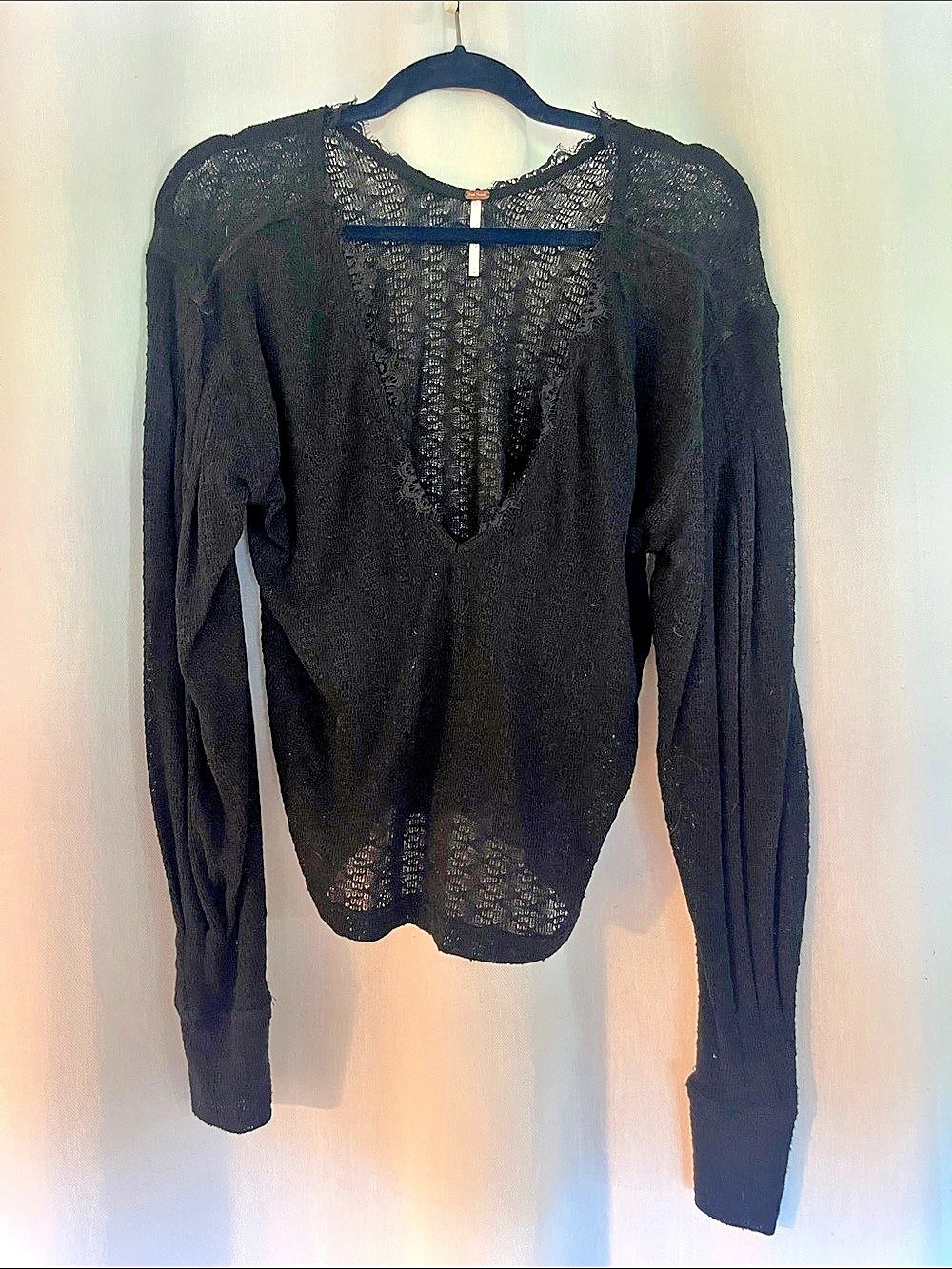 Free People In Your Dreams Lace Top Black